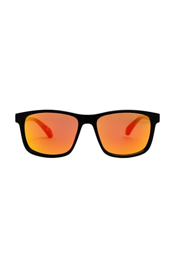 Superdry Womens Square Frame Sunglasses - Matte Black/Orange - OS