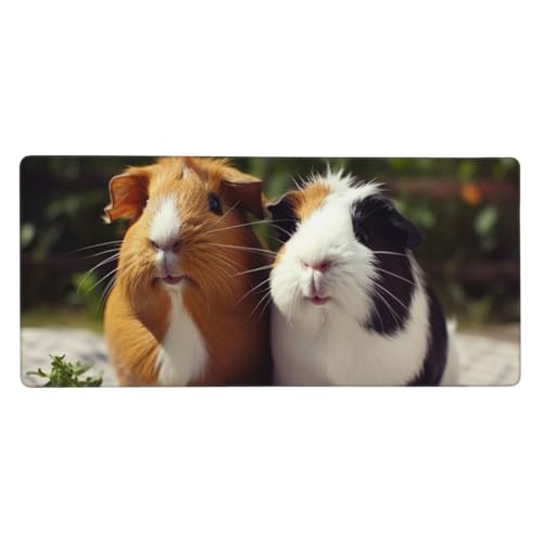 Tapis de souris de jeu 90x40cm imprimé cochon d'inde idée décoration bureau amusante