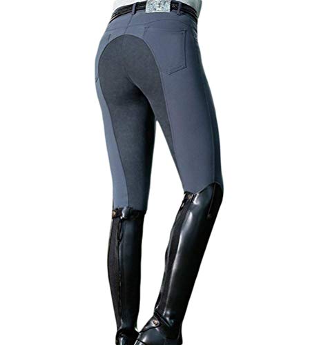 SUIBOZ Pantalones elásticos Jodhpur para mujer - Pantalones para montar a caballo, gimnasio, yoga y deportes escolares, B Azul, XS