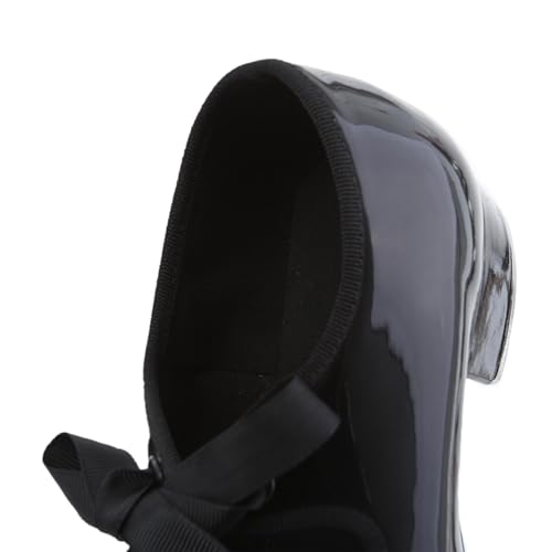 SWDZM PU Leather Tap Shoes for Girls Boys Lace-up Mary Jane Tap Shoes for Beginners4