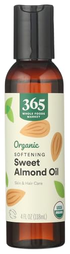 365 by Whole Foods Market, Organic Softening Sweet Almond Oil, Skin & Hair Care, 4 Fl Oz