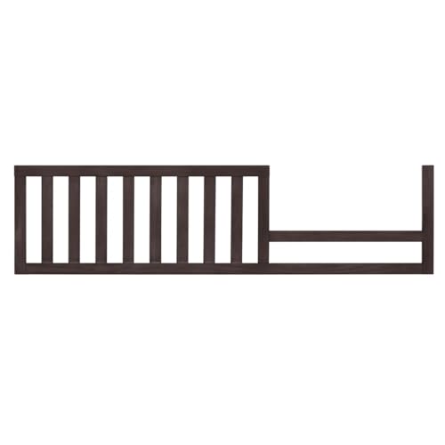 Image of Toddler Bed Safety Guard Rail for Evolur Baby Convertible Cribs - Solid Wood Rail for Convertible Crib to Toddler Bed Conversion - Safety Bed Rail for Children (Distressed Timber, Model 811)