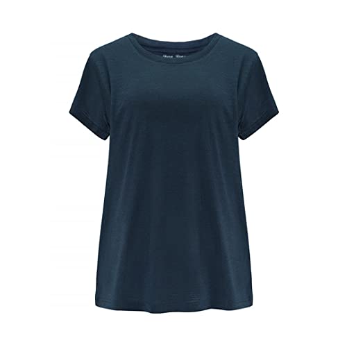SHEEP RUN Womens Merino Wool T Shirt Breathable Wicking Hiking Yoga Loose Fit Base Layer Shirt