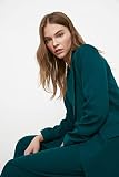 TRENDYOL Damska kurtka Trendyol Button Blazer Jacket Outdoor Blue Button Detailed Blazer Jacket, zielony, 40