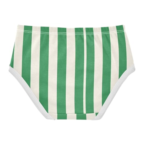 Green White Stripe Toddler Girls's Underwear 2T 23009012