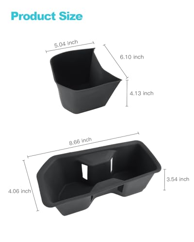 Image of CDEFG 2PCS for 2024 2025 2026 Toyota Grand Highlander Center Console Organizer Middle Console Storage Cup Holders for 2025 2026 Toyota Grand Highlander Hybrid Accessories