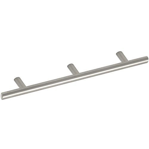Tirador para mueble de salón y cocina en acero inoxidable cepillado elegante plata de 88 cm
