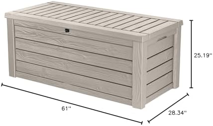 Keter Westwood 150 Gal Outdoor Storage Box for Patio and Pool Accessories — view 9
