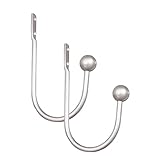 WJIAEER Paquete de 2 estantes de cortina de metal, estante de cortina montado en la pared