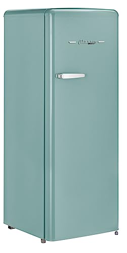Unique Appliances UGP-230L T Classic Retro 8 cu./ft. Storage Capacity, Energy Certified Apartment Fridge with Freezer, AC Refrigerator, Ocean Mist Turquoise