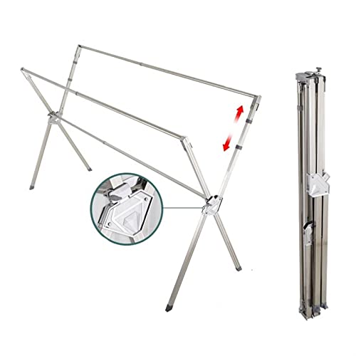 LULUMAIC Rejilla para lavandería, Rejilla de Secado de Ropa Plegable y Ajustable, Rejilla de Secado de Ropa Resistente de Acero Inoxidable para toallero Interior y Exterior