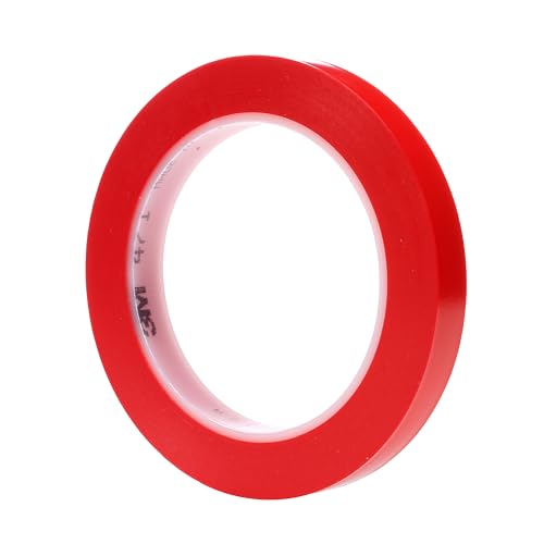 Image of 3M Vinyl Tape 471, 3 /8 in x 36 yd, Red, 1 Roll, Red Floor Tape, Paint Alternative for Floor Marking, Social Distancing, Color Coding, Safety Marking