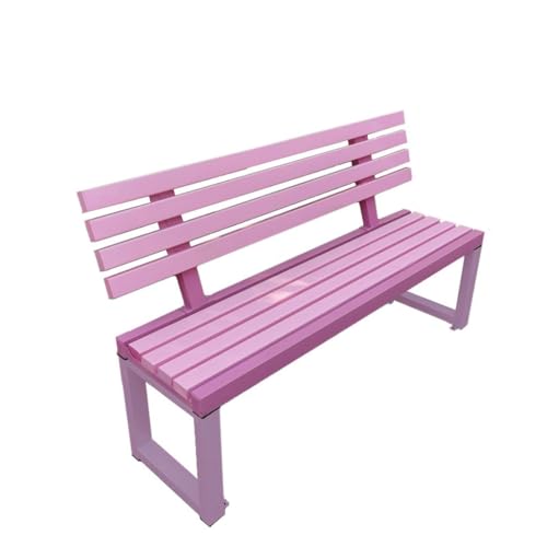 YOUQUEEN Outdoor Benches All Solid Wood Park Chair, Simple Outdoor Bench with Backrest, Suitable for Terrace and Poolside Gardens Garden Benches for Outdoors