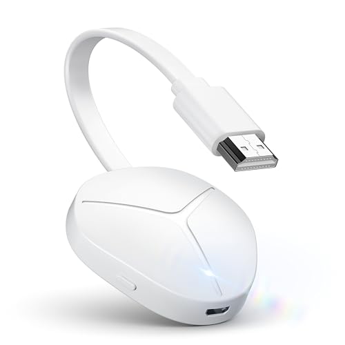 Wireless HDMI Display Adapter 4K, SOCLLLife WiFi Dongle for Casting Video/Audio/Files from i-Phone, i-Pad, Android, Laptop, Tablet to HDTV, Monitor, Projector – Support AirPlay, Miracast, DLNA