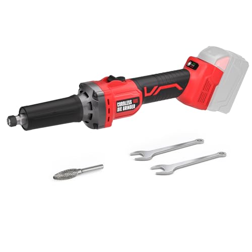 Die Grinder for Milwaukee 18V/M18 Battery (No Battery) Cordless Die Grinder with 1/4 Carbide Tungsten Bit 6 Variable Speed Up to 26000 RPM Great for Metal/Wood Grinding Cut Sanding (Tool Only)