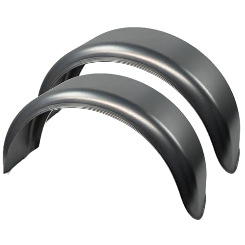HGW Paar Kotflügel Stahlblech verzinkt für Pkw-Anhänger, einachsig – 220 mm Breite, 750 mm Spannweite