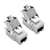 CAT 7 Keystone Jack Modul Optimal 1000 MHz 10 Gbit/s für CAT7 CAT6 CAT6a Verlegekabel Verbinder Patchkabel Netzwerkkabel STP Schirmung RJ45 Buchse (2)