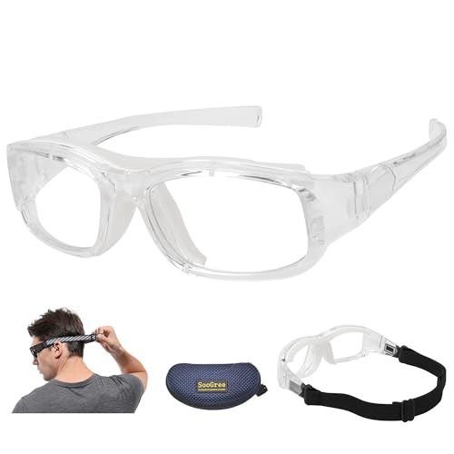 SooGree Sport Goggles Glasses Squash & Racquetball Goggles Basketball Glasses Adjustable Strap Resistant Impact