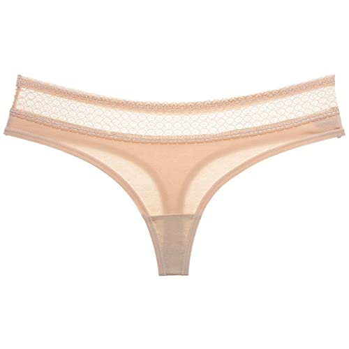 KEERADS Bustier avec Bretelles Out Culottes de sous-vêtements Dentelle Sexy Crochet Dentelle pour Les Femmes Panty Hollow Ensemble Cuisine Complète (Beige, L)