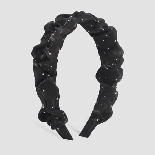 Bandeau plissé en tissu pour dompter les cheveux volumineux sans douleur