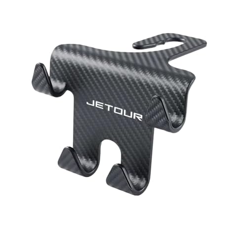 Jetour Branded Rear Seat Hook Bracket for Storage Rack | Carbon-fiber Mobile Phone Holder for back Seat Passangers