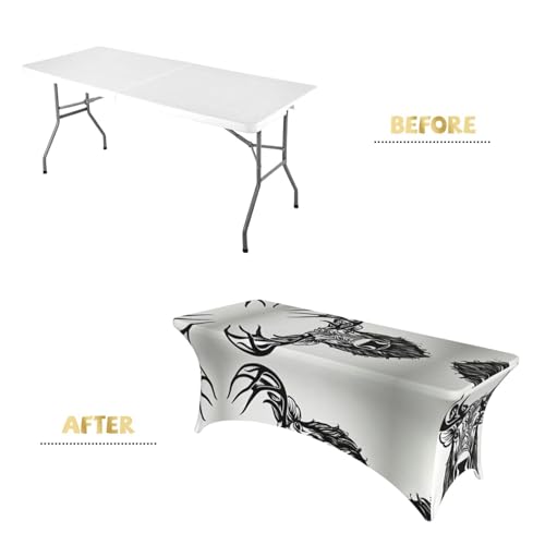 Nappe de table extensible élasthanne 1,8 m imprimé cerf - 5