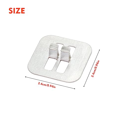 Clips base cuadrada para mechas de vela Larcele 50 piezas miniatura 2