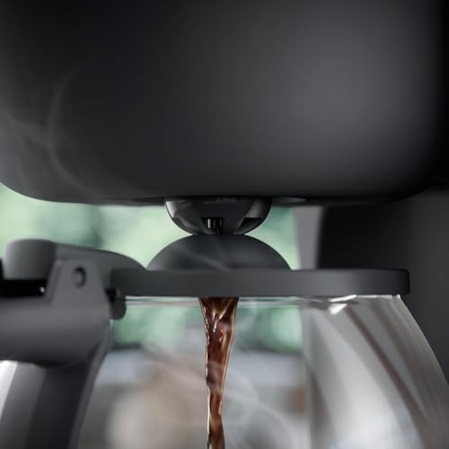 Image of Drumstone (𝟏0 𝐘𝐞𝐚𝐫𝐬 𝐰𝐚𝐫𝐫𝐚𝐧𝐭𝐲) Drip Coffee Maker with Glass Carafe | 1.2L Capacity Brews up to 10 Cups, Automatic Keep Warm & Auto Shut-Off Coffee Machine for Home, Office & Pantry Use