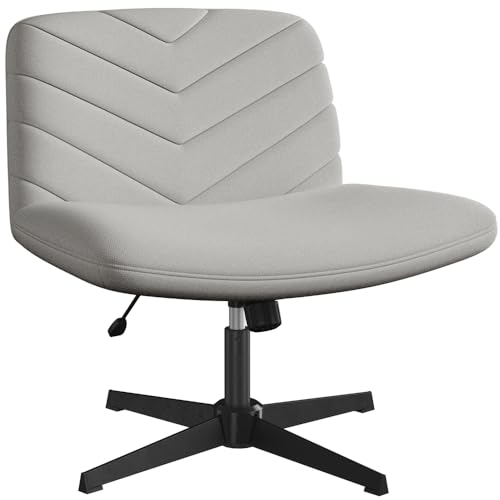 Yaheetech Chaise de Bureau Réglable Gris Clair
