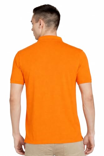 Image of Men's Solid Polo T-Shirt | Short Sleeve | Regular Fit | Soft Breathable Fabric | Casual & Smart Wear | Button Placket Collar Top |