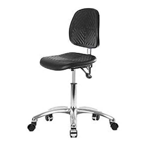 Chaise de bureau roulettes chromées pour posture droite