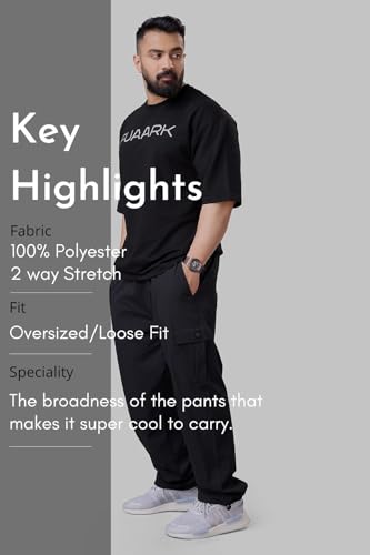 Image of FUAARK Men Comfort Loose /Oversize Fit Cargos Trousers Track Pants