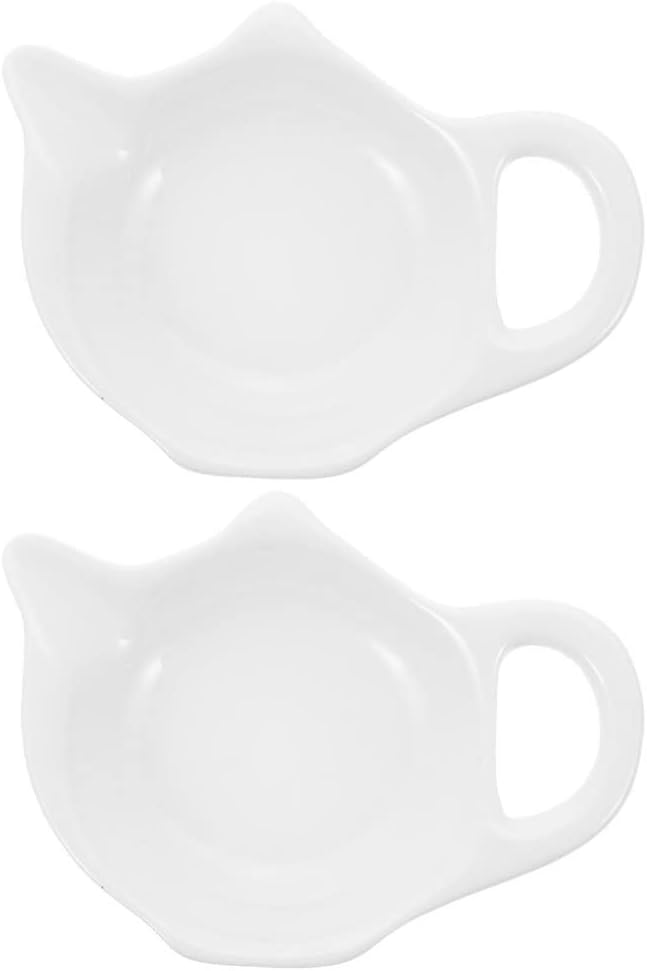 Tea Bag Squeezer Ketchup Seasoning 2Pcs Tea Bag Rest Teaspoon Rest Tea Holder Tea Bag Holder Ceramic Tea Bag Holders for Tea Bag Tea Bag Holder Organizer