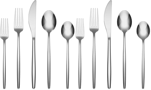 Cambridge Zalika Mirror Piece Flatware Set, 20 Count, No Color (Pack of 2)