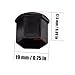QPINGH 20PCS Car Wheel Nut Caps, 19mm Universal Lug Nut Covers Bolt Caps, Auto Hub Screw Protector with Remover Tool, Black