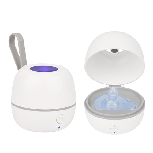 runpeak Steriliser for Baby Bottles Upgraded UV - Portable UV Steriliser Box 3-Minute Fast Bottle Steriliser 270-Min Battery Life USB Rechargeable Dummy Cleaner for Babies On the Go