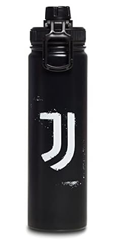 FC JUVENTUS Football Bottle - Mulitreicolor - 500 ML Thermal Bottle in Stainless Steel Internal External - Temperature Maintenance up to 24 Hours - School, Leisure