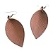 Brown Leather Earrings/Statement Earrings/Joanna Gaines Earrings/Leaf Earrings