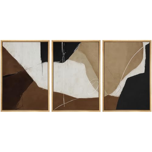 SIGNWIN Framed Canvas Print Wall Art Modern Abstract Neutral Tone