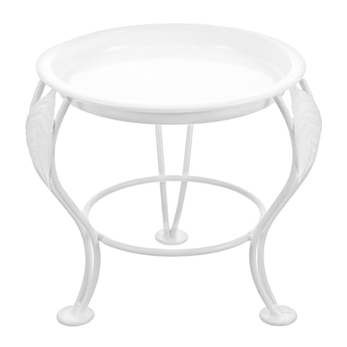 Balacoo Estantería para Plantas Interior Soporte para Macetas 4.92 Pulgadas Blanco de Hierro Adecuado para Decoración Minimalista en Espacios Cerrados