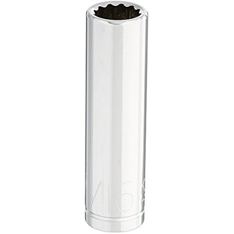 K-T Industries 0-3314 3/8" Drive 12-Point Deep Socket, 7/16" Cover