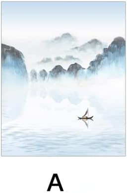 J4U Window Film Privacy Landscape Painting Glass Film Office Sliding Door Glass Sticker Anti-Peeping Sun Blocking Film (A,23.6"x35.4"(60x90cm))