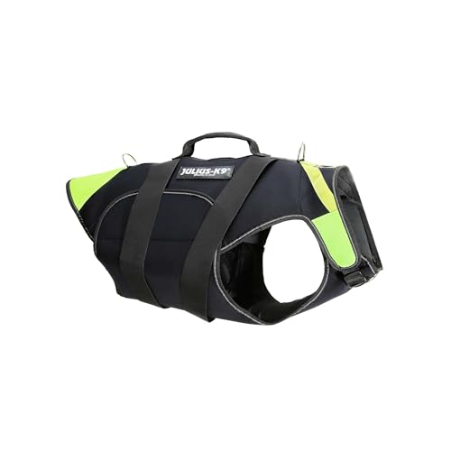 Julius-K9, IDC Multifunktionale Hundeweste 3in1, Größe: XL, Schwarz und Neon