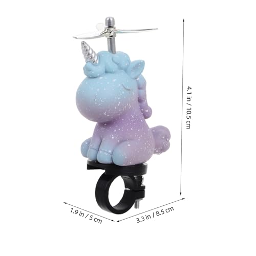HAWILLOSCH Unique Unicorn Decor for Motorcycle Handlebar Grip Bicycle Horn Accessory Mount for Bikes Fashionable Decorations for Scooter Dolls - Thumbnail 2