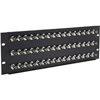 Gruber BNC Feedthru Panel, Loaded, 48 Port, 3U, 75-ohm