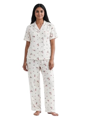 Image of B STORIES Women's Cotton Pyjama Set | Comfort and Relexed Nightsuit for Ladies