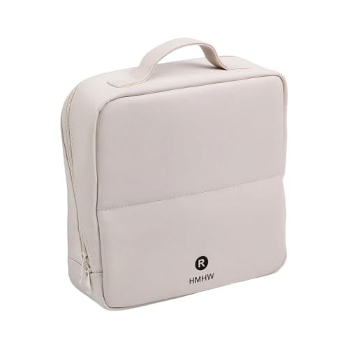 Trousse de maquillage portable avec accès droit, sac de rangement de maquillage avec emplacements pour pinceaux pour les voyages et les routines quotidiennes, trousse de maquillage verticale, trousse
