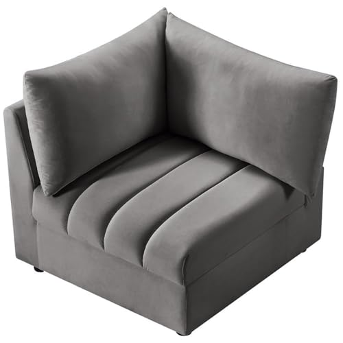 Sillón Modular Gris Terciopelo Jacob Collection miniatura 4