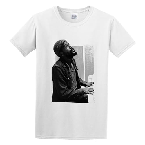 Photo de AOJIEXIAO Marvin Gaye Men Adult Short Sleeve White S