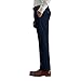 Haggar Men's Premium No Iron Khaki Straight Fit & Slim Fit Flat Front Casual Pant, Dark Navy, 34W x 32L